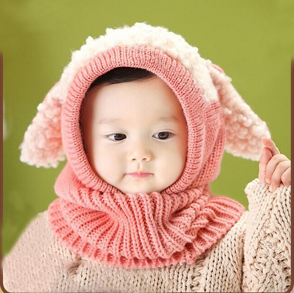 Lamb baby hat